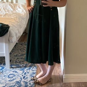 Forest green pinafore skirt, small